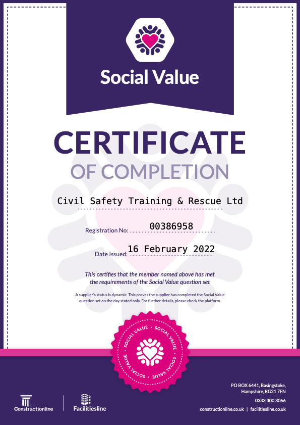 We’re committed to delivering social value certificate