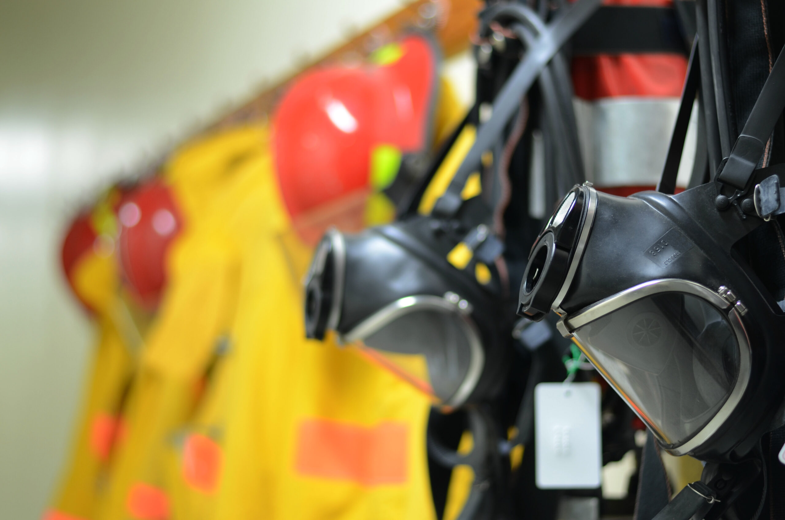 Safety masks and clothing.